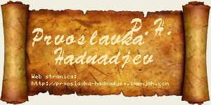 Prvoslavka Hadnađev vizit kartica